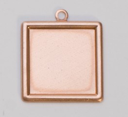 COPPER SQUARE W/RING BLANK,  24 GA - PK/6
