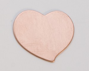 COPPER HEART BLANK, 24 GA - PK/6