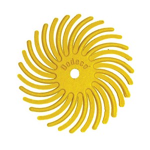 SUNBURST® 7/8'' RADIAL DISC - YELLOW, 80 GRIT (A/O) - 12/PK
