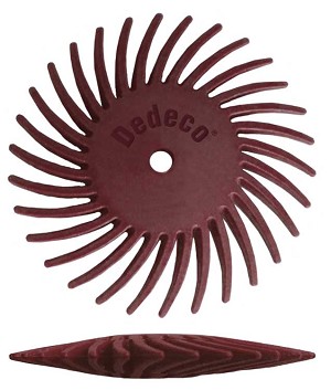 SUNBURST® 7/8'' TC KNIFE-EDGE - RED, 220 GRIT (A/O) - 12/PK